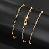 2mm Rack Plating Brass Satellite Chain Necklaces for Women Men MAK-L044-11G-2