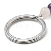 Natural Amethyst Cone Pendant Keychain G-Z033-08P-03-2