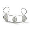 Non-Tarnish 304 Stainless Steel Wide Hollow Textured Opaen Cuff Bangles BJEW-Q348-07P-02-2