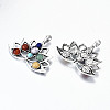 Natural Mixed Gemstone Pendants G-S359-204-2