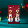 Alloy Enamel Dangle Stud Earrings FS-WG05549-03-1