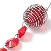Glass Round & Octagonal Beads Hanging Suncatchers HJEW-JM04617-03-5