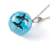 Resin Pendant Necklaces NJEW-L181-01P-02-1