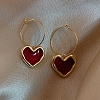 Alloy Enamel Hoop Earrings for Women FS-WG67811-19-1