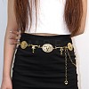Bohemian Cattle Head & Oval with Horse Pattern Alloy Link Chain Belts for Women FS-WG66674-01-3