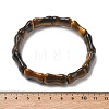 Bamboo Natural Tiger Eye Beads Stretch Bracelets for Women Men BJEW-K304-01K-5