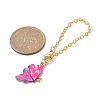 Butterfly Printed Alloy Cup Pendant Decorations HJEW-JM01345-3