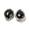 Natural Obsidian Faceted Pendants G-M431-06P-07-2