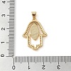 Brass Micro Pave Clear Cubic Zirconia Pendant KK-I712-60G-01-3