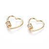 Brass Micro Pave Cubic Zirconia Screw Carabiner Lock Charms ZIRC-I031-01G-1
