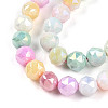 Electroplate Glass Beads Strands X-GLAA-N010-8mm-05-3