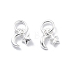 Fine Silver Moon Star Charms STER-D302-02S-1