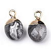 Natural Map Stone/Picasso Stone/Picasso Jasper Charms X-G-N326-58B-3