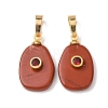 Natural Red Jasper Pendants G-P628-02G-01-1