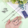 6Pcs 201 Stainless Steel Macrame Pouch Braided Gemstone Holder Bracelet Making BJEW-SC0001-72-3