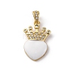 Brass Cubic Zirconia Pendants ZIRC-H122-01G-2