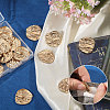 30Pcs 1-Hole Alloy Shank Buttons BUTT-CA0001-68-5