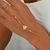Brass Micro Pave Clear Cubic Zirconia Link Ring Bracelets ET2209-1