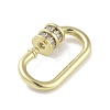 Brass Micro Pave Cubic Zirconia Keychain Rings KK-M293-50G-2