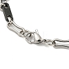 Two Tone 304 Stainless Steel Oval Link Chain Bracelet BJEW-B078-41BP-3