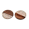 Epoxy Resin & Walnut Wood Pendants RESI-T057-10B-2