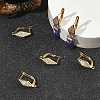 SHEGRACE Brass Micro Pave Cubic Zirconia Hoop Earring Findings XGRQ79494-936G-4