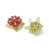 Dyed Natural Malaysia Jade & Glass Beaded Pendants PALLOY-MZ01265-2