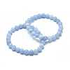 Natural & Dyed White Jade Bead Stretch Bracelets X-BJEW-K212-B-018-7