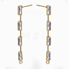 Brass Clear Cubic Zirconia Stud Earring Findings LS-KK-N232-13-NF-3