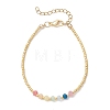 Chakra Dyed Natural Malaysia Jade Rondelle Beads & Glass Seed Beaded Bracelets for Women BJEW-JB13075-2