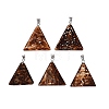 Natural Tree Bark Agate Pendants G-Q606-12-1