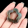 Natural Indian Agate Hollow Flower Pendants PW-WG95796-05-1