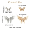 16Pcs 4 Styles Brass Filigree Pendants KK-YW0004-57-2