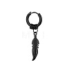 304 Stainless Steel Feather Hoop Earrings FS-WG60A23-01-1