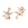 Alloy & ABS Imitation Pearl & Rhinestone Pendants FIND-K030-18E-G-2