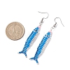 Pacific Saury Glass Seed Beads Dangle Earrings EJEW-MZ00647-2