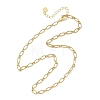4MM Brass Textured Figaro Chain Necklaces for Women NJEW-JN06140-2