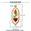 304 Stainless Steel with Cloth Pendants FB-OY001-01G-2