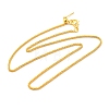 1.5mm Rack Plating Brass Wheat Chain Adjustable Slider Necklaces for Women Men MAK-L044-36G-1