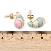 304 Stainless Steel Enamel Stud Earrings EJEW-F353-03G-02-5