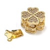 Brass Micro Pave Cubic Zirconia Box Clasps KK-U037-23G-02-2