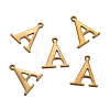 304 Stainless Steel Alphabet Charms STAS-H122-A-AB-2