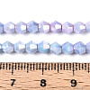 Anti-Tarnish Electroplate Bicone Glass Beads Strands EGLA-T021-4mm-16-06-4