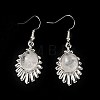 Natural Quartz Crystal Teardrop Dangle Earrings EJEW-K246-01P-03-2