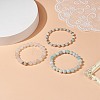 Natural Amazonite & White Moonstone Beaded Bracelets BJEW-JB09042-5