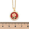 Brass Micro Pave Cubic Zirconia Pendant Neckalces for Women NJEW-C076-01A-G-5