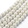 Synthetic Lava Rock Round Beads Strands X-G-E508-04-6mm-1-1