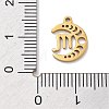Real 18K Gold Plated 304 Stainless Steel Pendants STAS-R003-02G-05-3