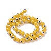 Handmade Evil Eye Lampwork Round Bead Strands X-LAMP-L055-8mm-01-5