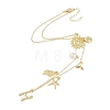 Bohemian Summer Beach Style 18K Gold Plated Shell Shape Initial Pendant Necklaces IL8059-8-2